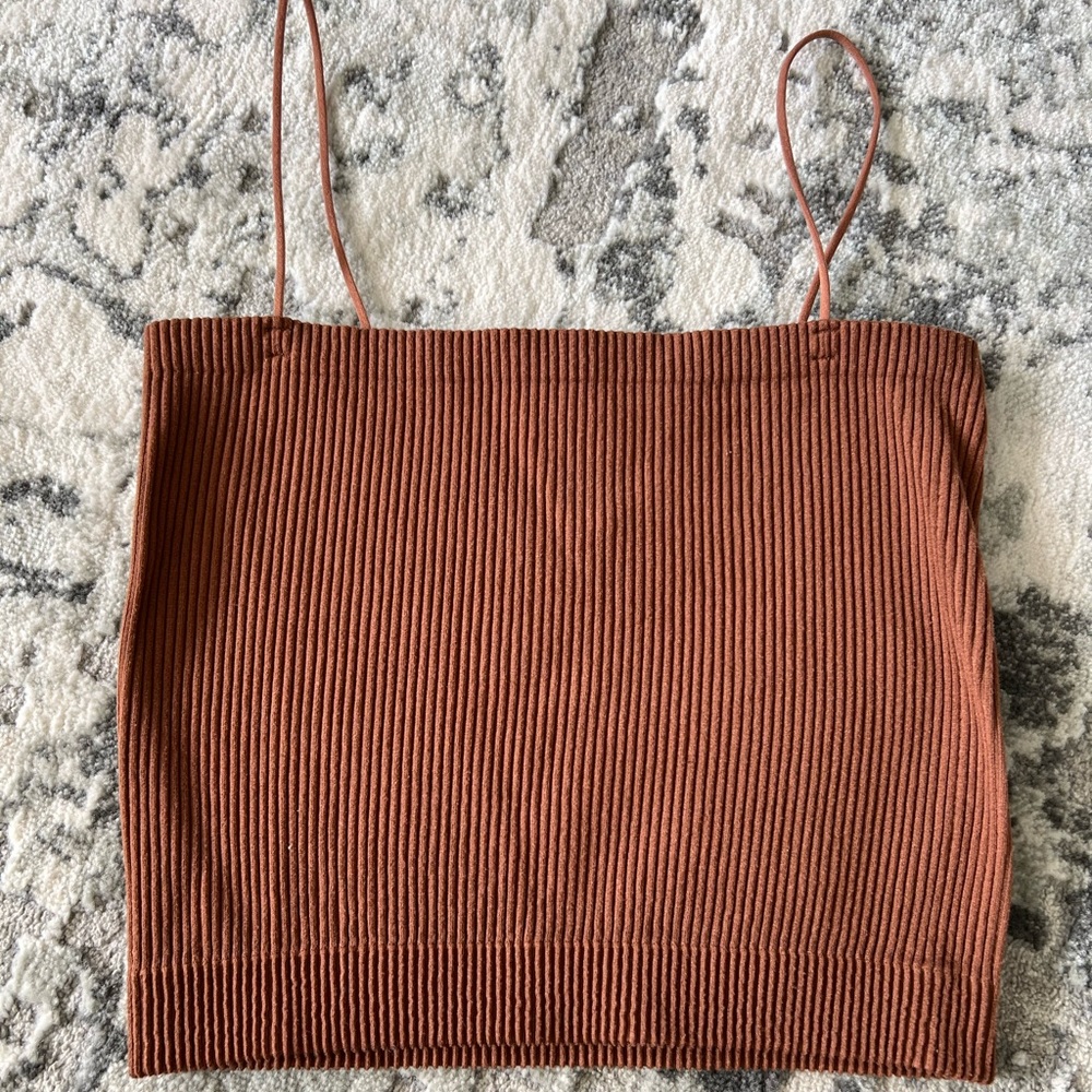 Womens spaghetti strap fitted tank top from the brand, “Francesca’s”